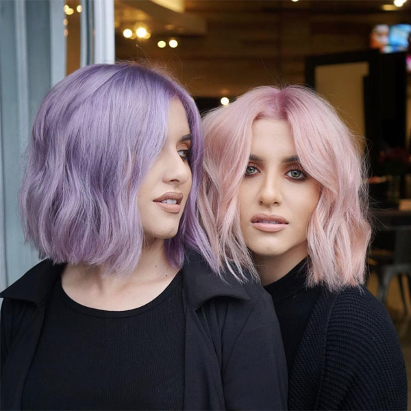 pastel purple hair